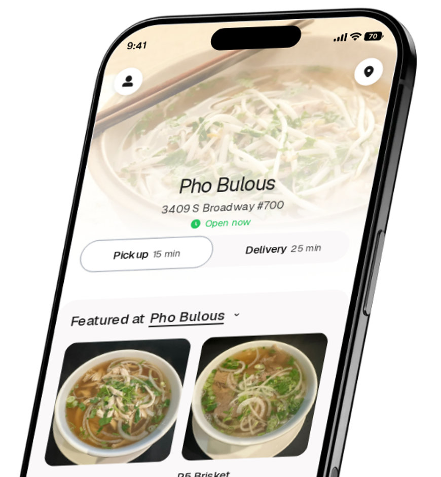 Pho Bulous app preview