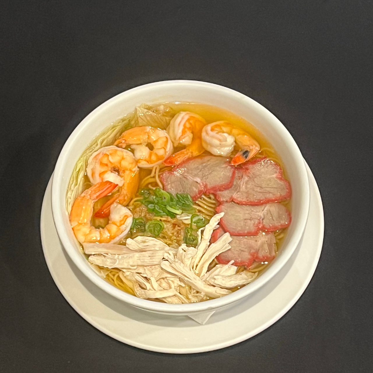 E1. Combination Egg Noodle Soup.