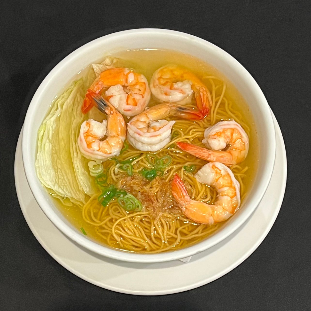 E4. Shrimp Egg Noodle Soup.