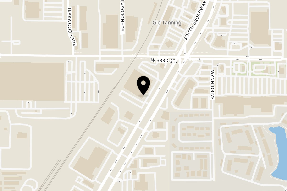 Map showing the location of Pho Bulous on 3409 S Broadway #700 in Edmond